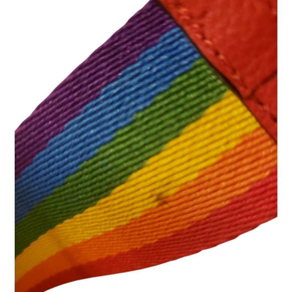 NWOT! Kate Spade White Leather Rainbow Lettered Purse w/ 2 Straps & Dusty - Picture 14 of 16